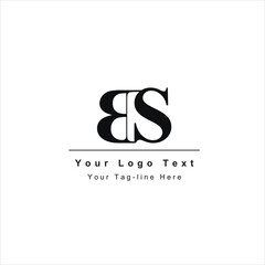 elegant logo intiial bs sb design icon symbol