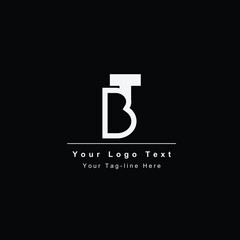 initial logo bt tb design name business