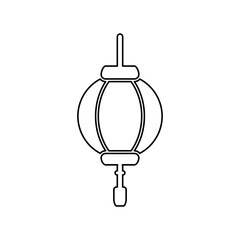 Chinese or islamic lantern outline icon, vector illustration in trendy style. Editable graphic resources for many purposes.