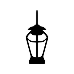 Ramadan Lantern black icon, vector illustration in trendy style. Editable graphic resources for many purposes.