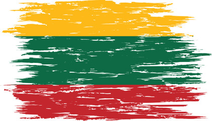 Brush stroke flag of LITHUANIA