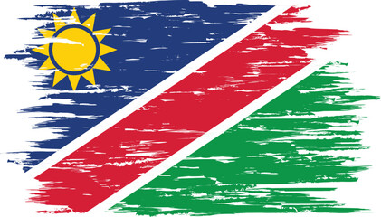 Brush stroke flag of NAMIBIA