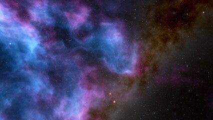 Obraz na płótnie Canvas red-violet nebula in outer space, horsehead nebula, unusual colorful nebula in a distant galaxy, red nebula 3d render 