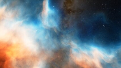 red-violet nebula in outer space, horsehead nebula, unusual colorful nebula in a distant galaxy, red nebula 3d render
