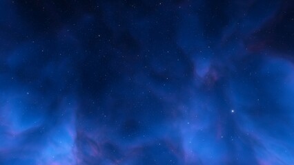 Space background with nebula and stars, nebula in deep space, abstract colorful background 3d render
