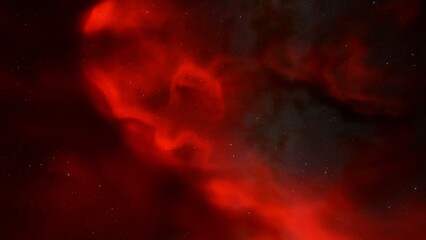 Nebula gas cloud in deep outer space, science fiction illustration, colorful space background with stars 3d render
