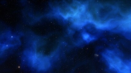 Nebula gas cloud in deep outer space, science fiction illustration, colorful space background with stars 3d render

