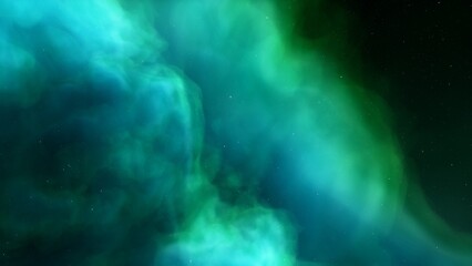 Naklejka na ściany i meble Nebula gas cloud in deep outer space, science fiction illustration, colorful space background with stars 3d render 