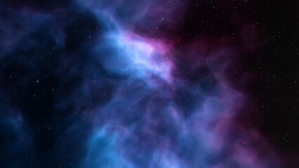 Obraz na płótnie Canvas Nebula gas cloud in deep outer space, science fiction illustration, colorful space background with stars 3d render 