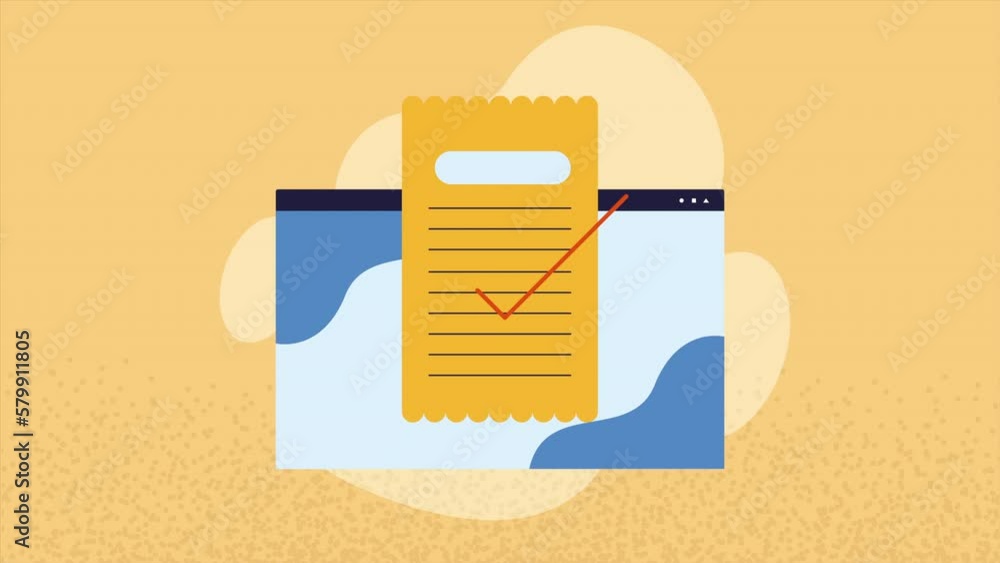 Poster webpage template with receipt animation