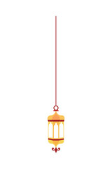 Islamic Lantern Illustration. Symbols of Ramadan Mubarak, Hanging Gold Lanterns, arabic lamps, lanterns moon, lantern element, star, art, vector and illustration