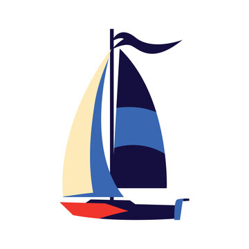 sailboat isolated icon