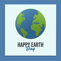Happy Earth Day on April 22 poster display or greeting card