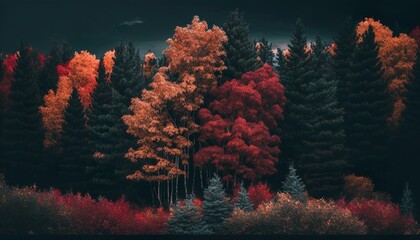 The beauty of fall foliage unsplash fire in the forest  Generative AI