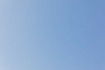 Blue sky without a single cloud.