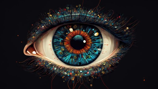 Abstract Eye Focus. generative ai