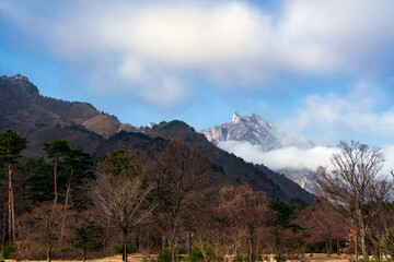 Clouds over the mountains at Seolacksan national park-Sokchogoun, Gangwondo, Korea