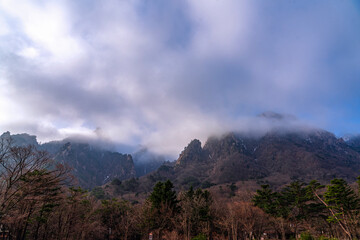 Clouds over the mountains at Seolacksan national park-Sokchogoun, Gangwondo, Korea