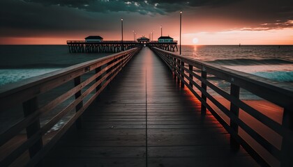 Obraz premium life down by pier unsplash Generative AI