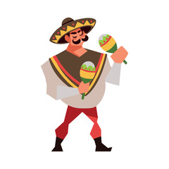 mexican man with maracas