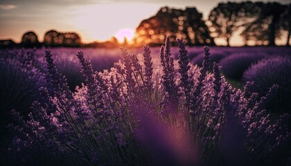 A field of lavender in bloom unsplash  Generative AI