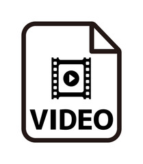 Various file type vector icon illustration | video