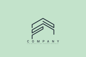 arrow logo elegant minimalism sign. vector illustration