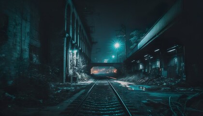 Urban exploration at night unsplash  Generative AI