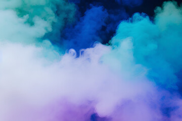 Fototapeta premium Smoke Diffusion In Purple, Blue, And Green Pastel Colours created with generative AI technology