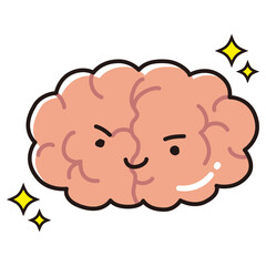 脳のイラスト（キャラクター）
