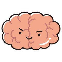 脳のイラスト（キャラクター）