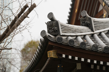 Japanese temple roof