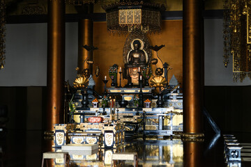 interior of the Japanese temple