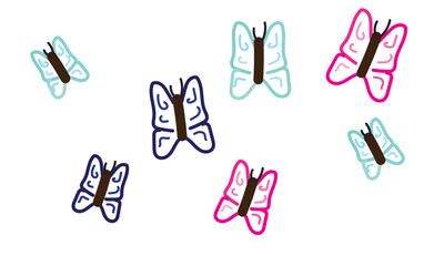 colorful butterfly wallpaper depicting a butterfly in a simple shape with beautiful colors