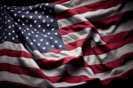 American flag for Memorial Day. Generative Ai