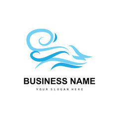 Beach Wave Logo, Water Wave Vector, Water Abstract Design, Illustration Template Icon