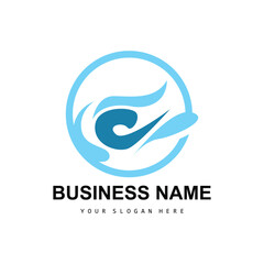 Beach Wave Logo, Water Wave Vector, Water Abstract Design, Illustration Template Icon