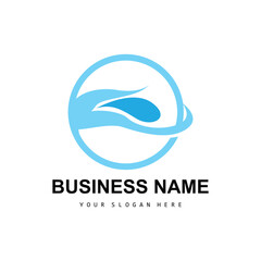 Beach Wave Logo, Water Wave Vector, Water Abstract Design, Illustration Template Icon