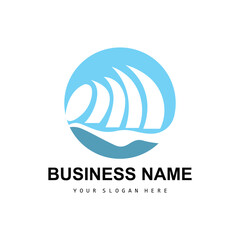 Beach Wave Logo, Water Wave Vector, Water Abstract Design, Illustration Template Icon