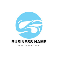 Beach Wave Logo, Water Wave Vector, Water Abstract Design, Illustration Template Icon