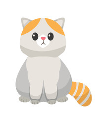 Fototapeta na wymiar cartoon cat. pet characters illustration