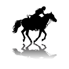 horse and rider vector eps 10