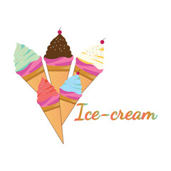 Obraz premium Vector ice cream vector clipart illustration