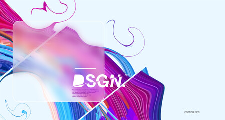vector background, art, design, abstract modern graphic elements, color 3d Gradient abstract banners with flowing liquid shapes, illustration contrast colors