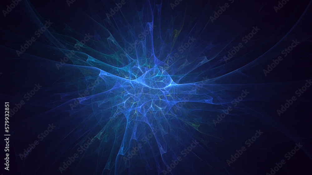 Poster 3d rendering abstract colorful fractal light background