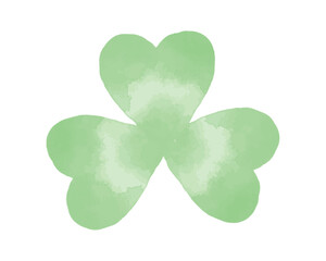手描き水彩風・クローバーのイラスト