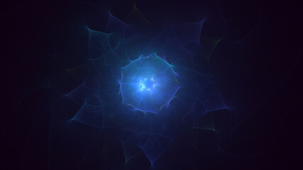 3D rendering abstract round light background