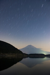 富士山と星空