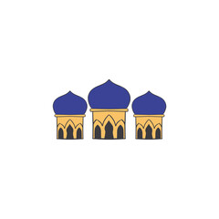 icon of three mosque domes Ramadan and Islamic Eid