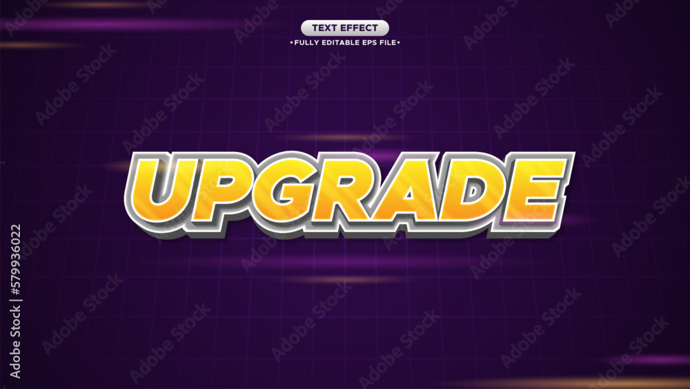 Poster futuristic style 3d text effect with glow and gold style